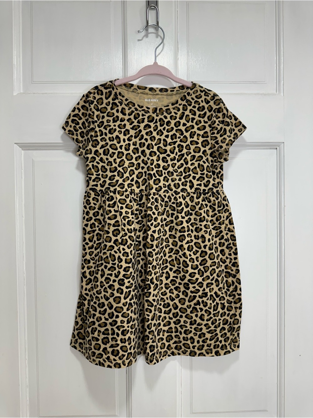 Old Navy Short Sleeve Leopard Dress Toddler Size 4T